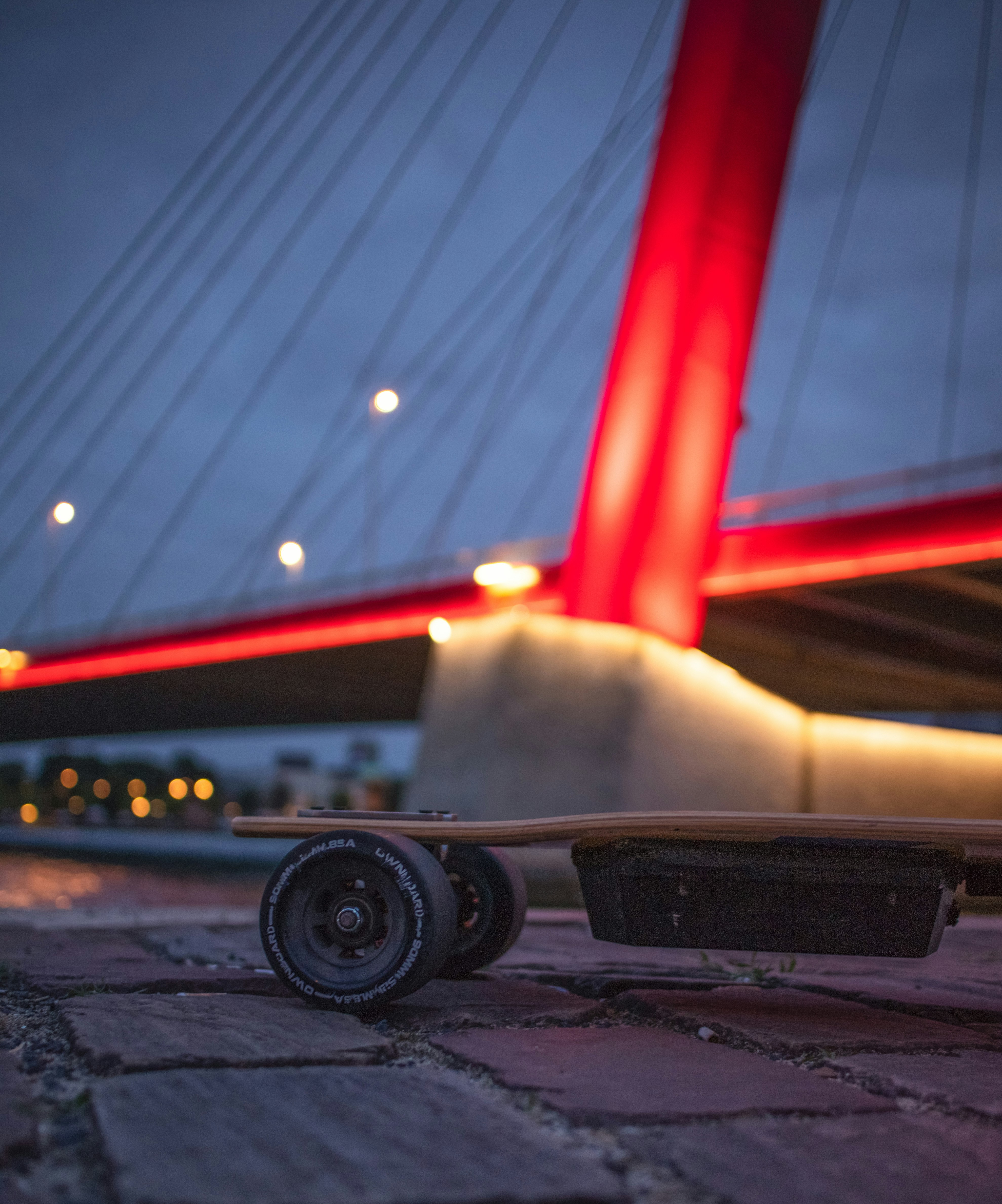 shallow focus photography of longboard